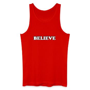 Glauben - Männer Bio Tank Top - Rot - Vorne