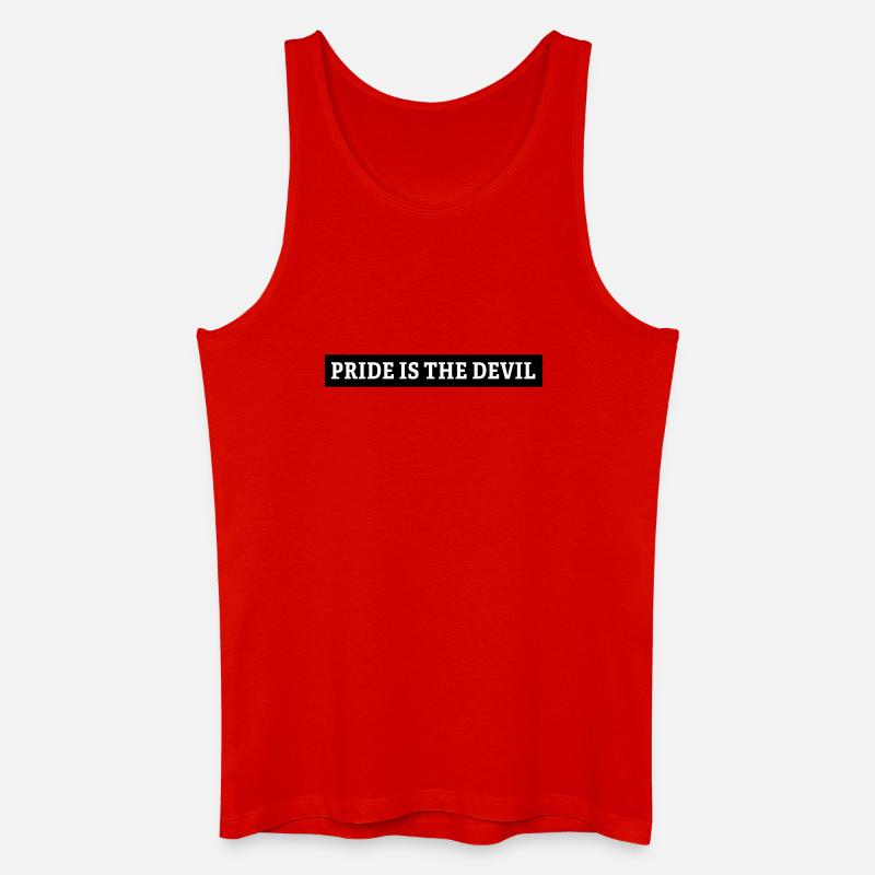 pride is the devil - Männer Bio Tank Top - Rot