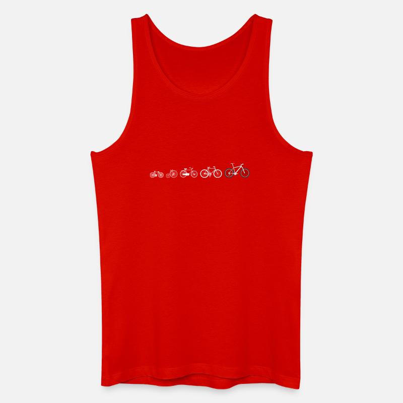 Evolutionsentwicklung des Radfahrens - Männer Bio Tank Top - Rot
