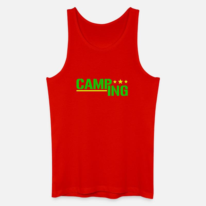 Camping - Männer Bio Tank Top - Rot