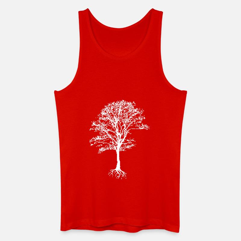 pixel tree - gaming and nature - Männer Bio Tank Top - Rot