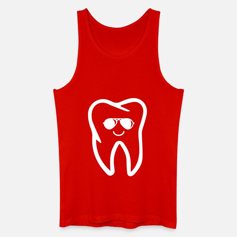 Zahn Sonnenbrille - Männer Bio Tank Top - Rot