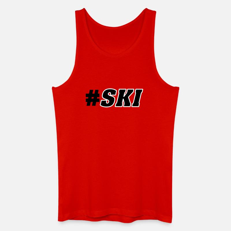 Ski Piste - Männer Bio Tank Top - Rot