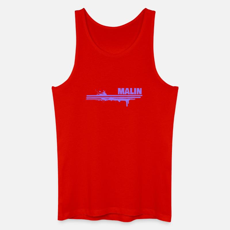 Geschenk für Malin - Männer Bio Tank Top - Rot