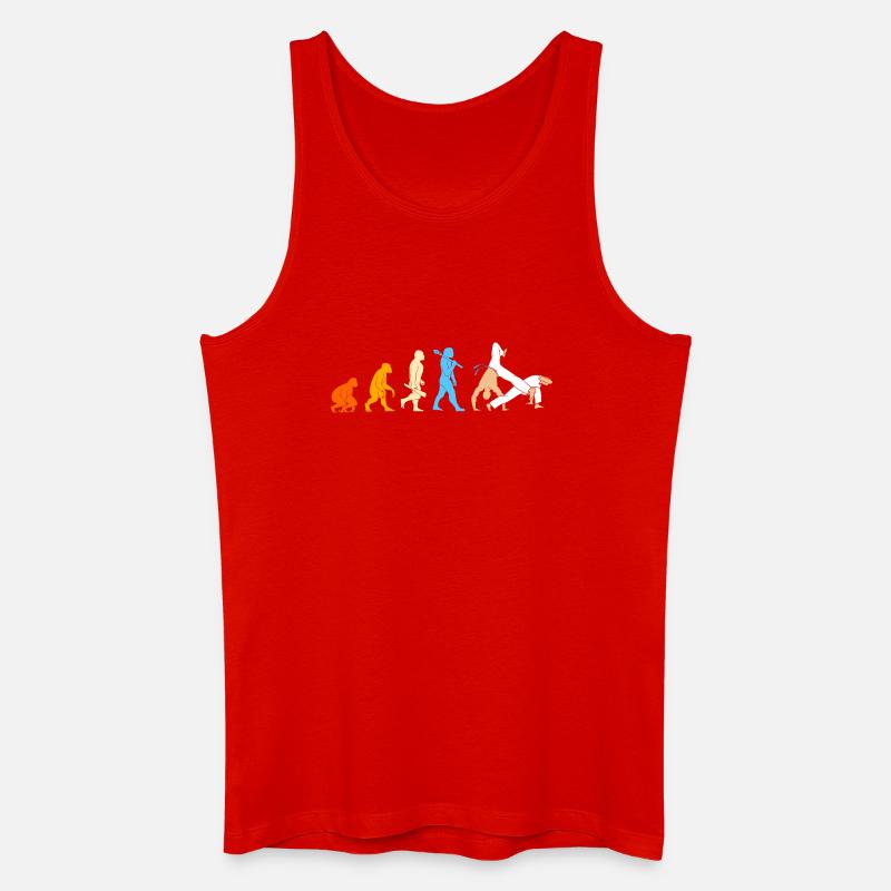 Évolution de la capoeira - Débardeur bio Homme - rouge
