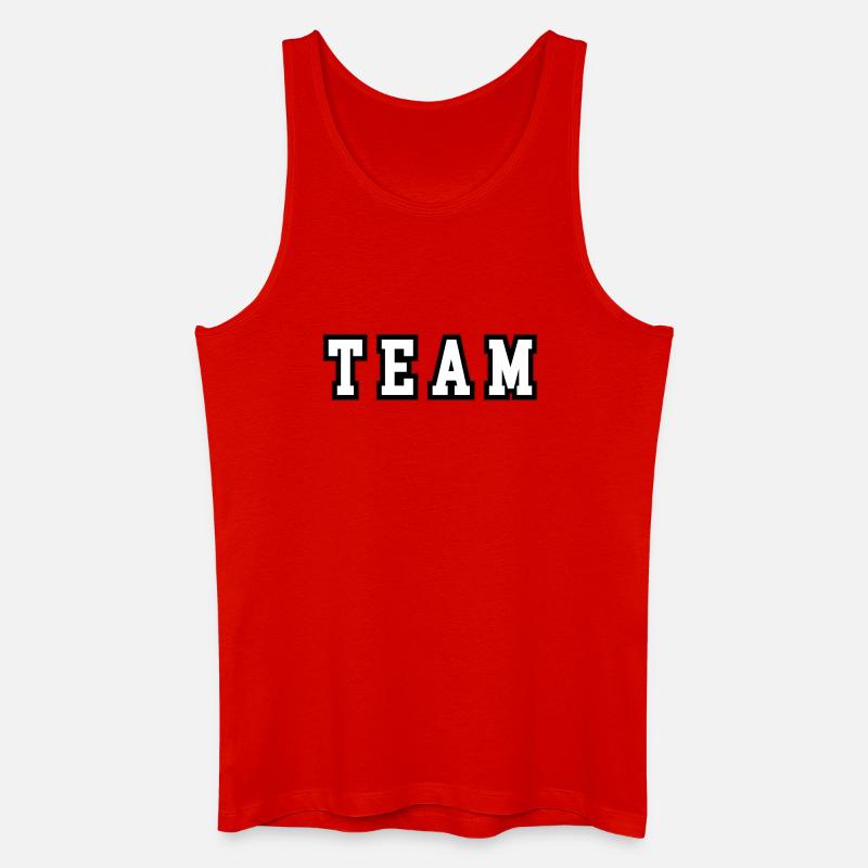 Team Schriftzug - Männer Bio Tank Top - Rot