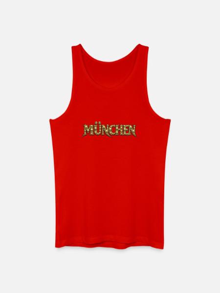 Golden Skull Letters Munich - Men’s Organic Tank Top - red