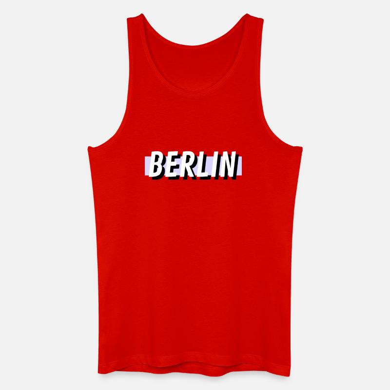 Berlin - Männer Bio Tank Top - Rot