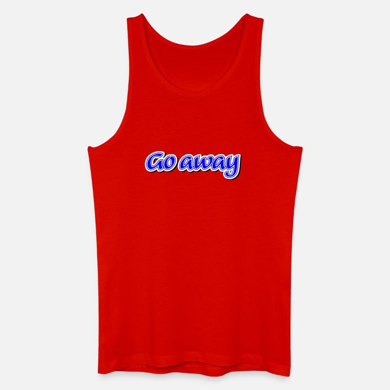 Go away Claim - Vectorgraphic - Männer Bio Tank Top - Rot