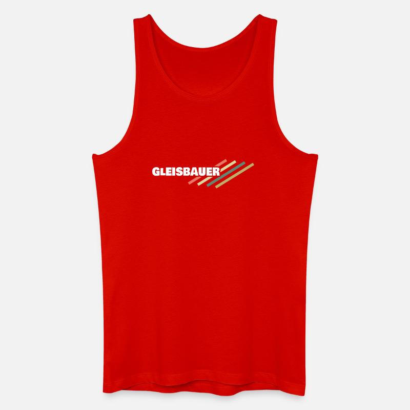 Arbeitsplatz Gleisbauer - Männer Bio Tank Top - Rot