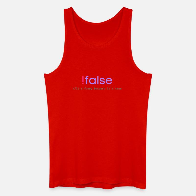 Ifalse Funny Coder Programmierungswortspiel - Männer Bio Tank Top - Rot