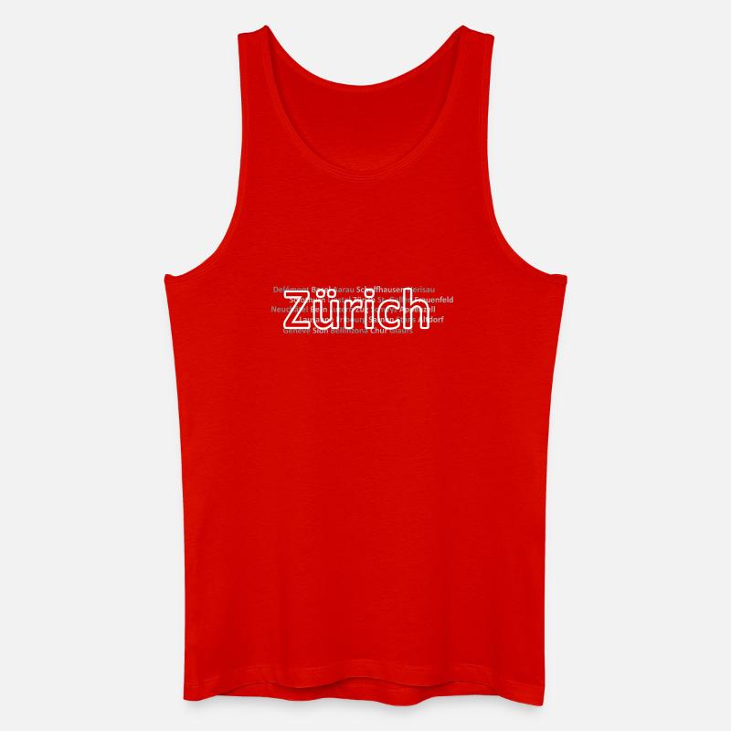 Schweizer Städte Zürich - Männer Bio Tank Top - Rot