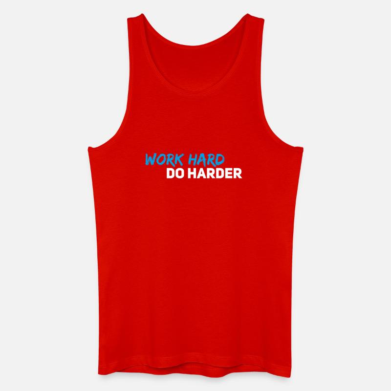 Work hard do harder - Männer Bio Tank Top - Rot