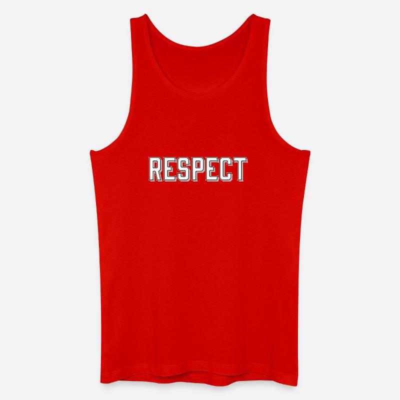 Respekt Schriftzug mit 3D-Effekt - Männer Bio Tank Top - Rot