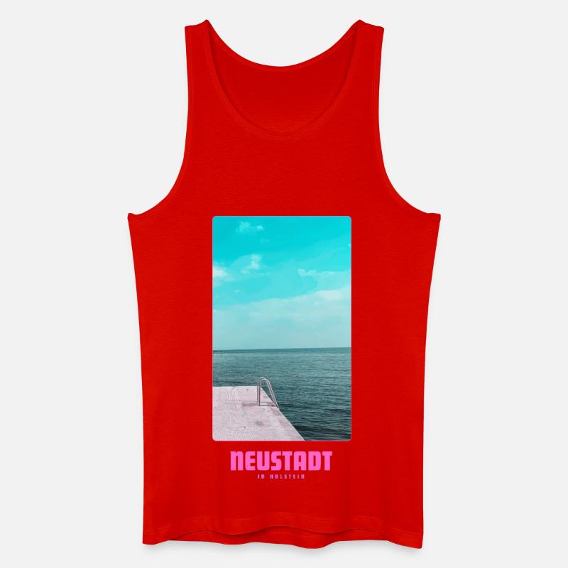 Neustadt in Holstein _ Ostsee  - Männer Bio Tank Top - Rot