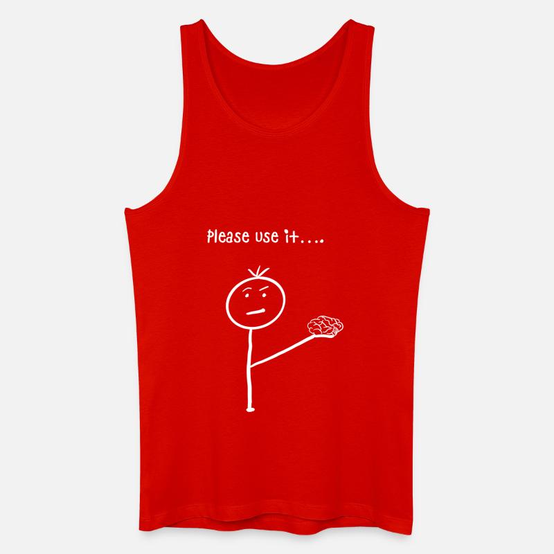 Bitte benutzen Sie es… (weiß) - Männer Bio Tank Top - Rot
