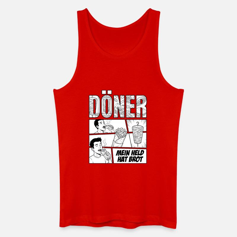 Döner Held – Comic - Männer Bio Tank Top - Rot
