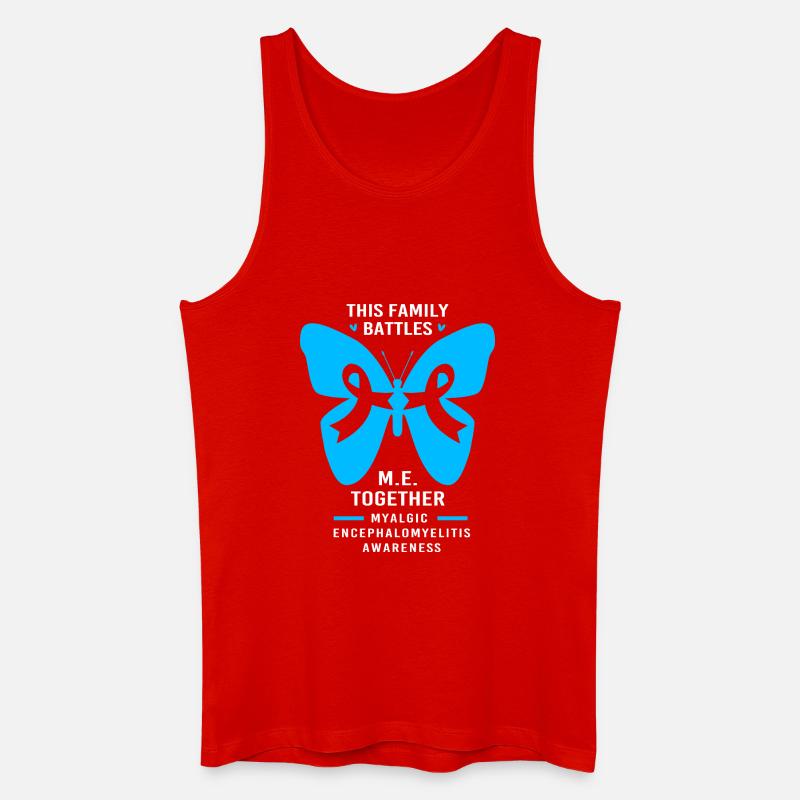 ME CFS - Økologisk tanktop til mænd - rød