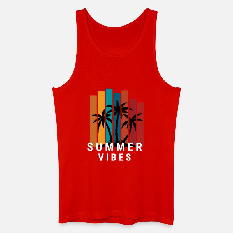 Sommerliche Vibes - Männer Bio Tank Top - Rot