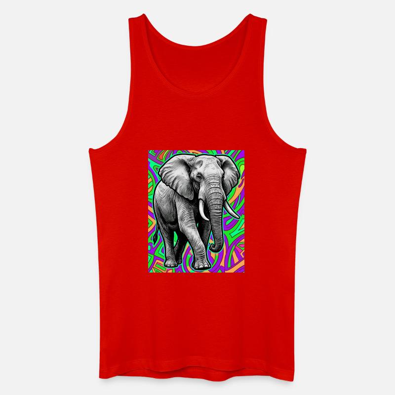 Elefant - Männer Bio Tank Top - Rot