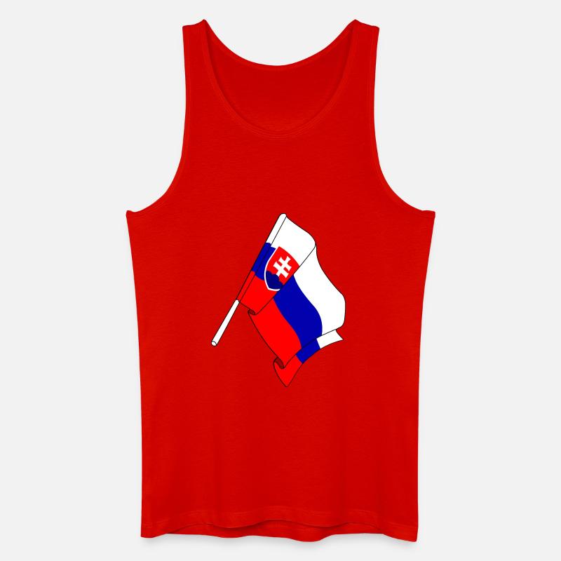 Flagge der Slowakei - Männer Bio Tank Top - Rot