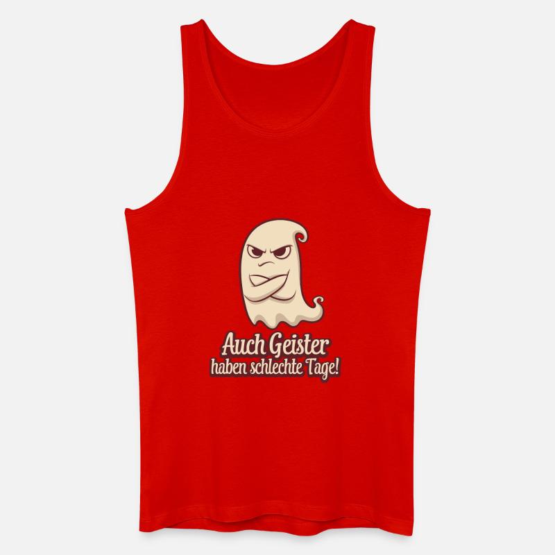 Grimmiger Geist Spruch Shirt - Männer Bio Tank Top - Rot