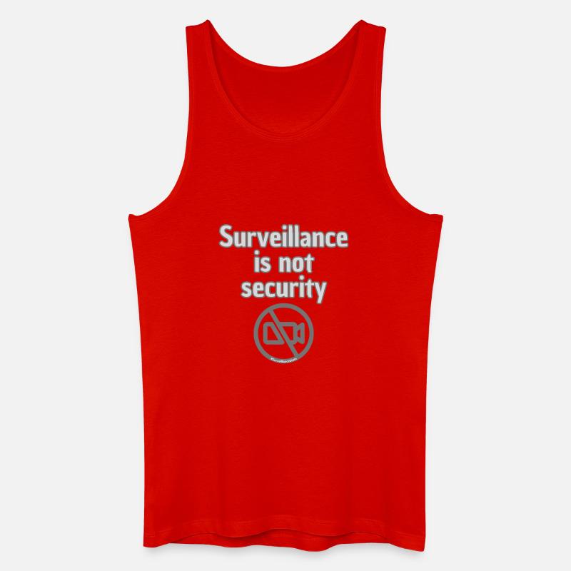 Surveillance Is Not Security Statement Motiv - Männer Bio Tank Top - Rot