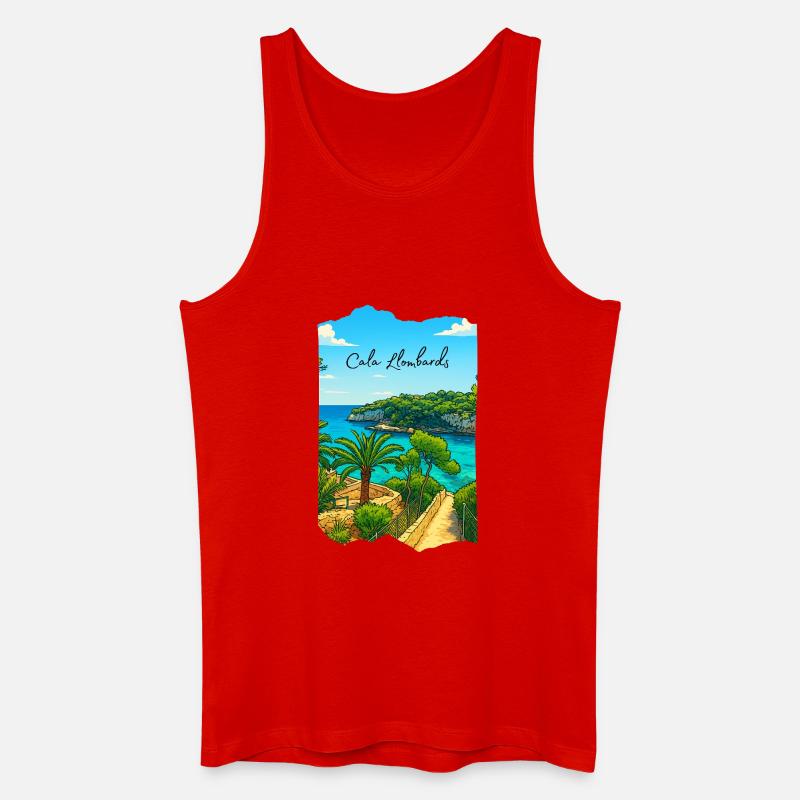 Cala Lombards - Mallorca - Männer Bio Tank Top - Rot