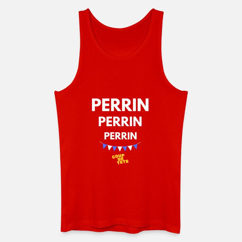 PERRIN, PERRIN, PERRIN - Coup de Tête - Männer Bio Tank Top - Rot