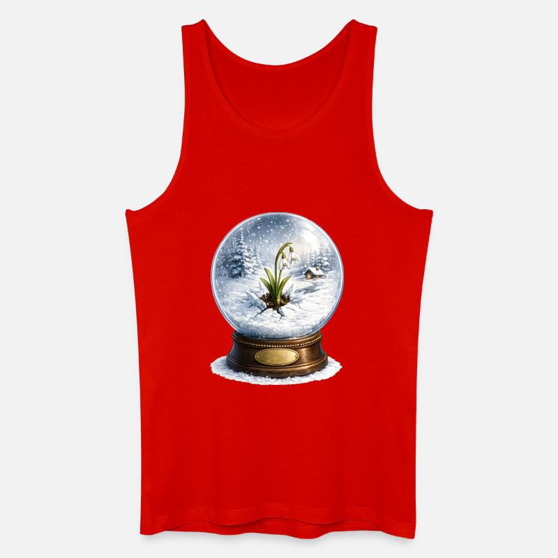Schneeglöckchen durchbricht den Winter  - Männer Bio Tank Top - Rot