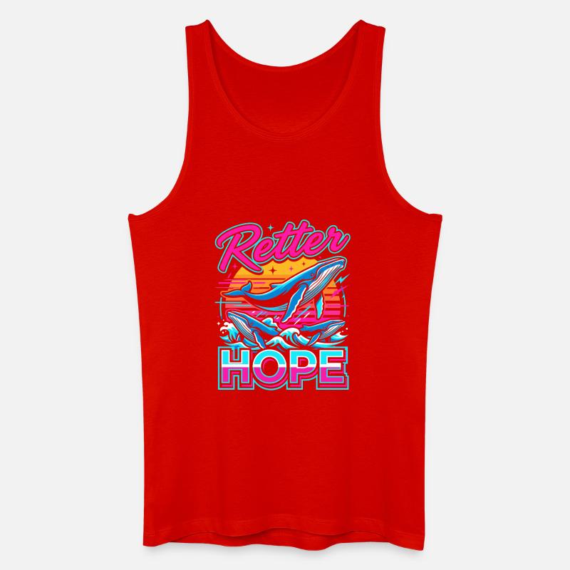 Neon-Wal Hoffnung - Männer Bio Tank Top - Rot