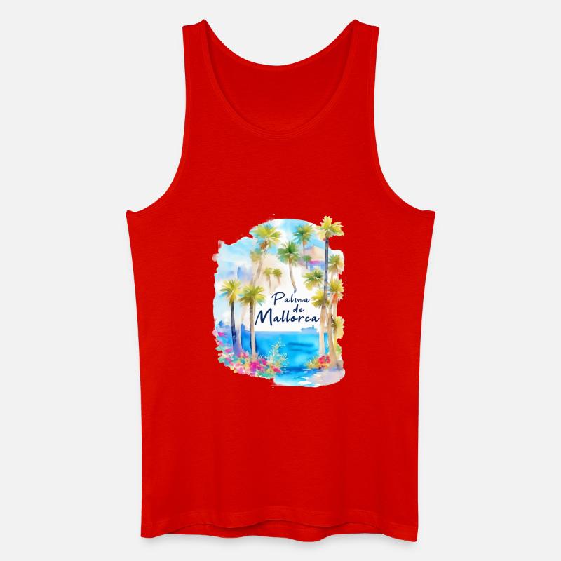 Palma de Mallorca - Männer Bio Tank Top - Rot