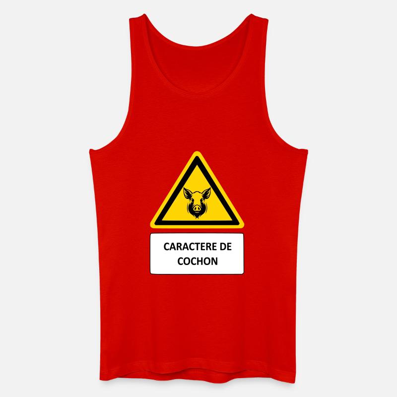 Schwein-Charakter - Männer Bio Tank Top - Rot