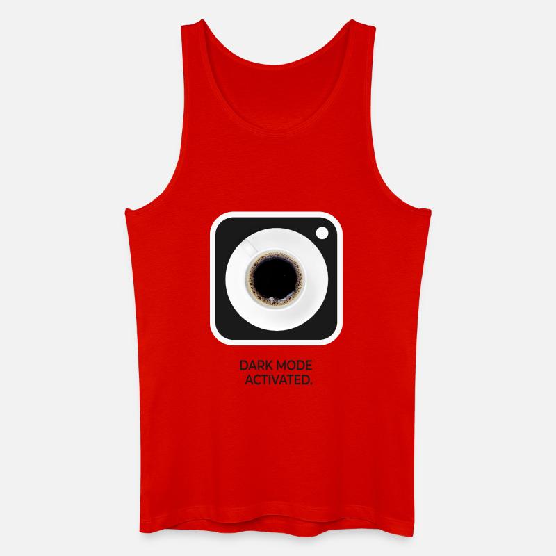 Dark Mode Activated Kaffee Nerd Spruch - Männer Bio Tank Top - Rot