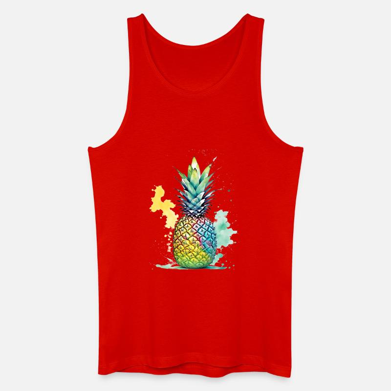 Ananas - Männer Bio Tank Top - Rot