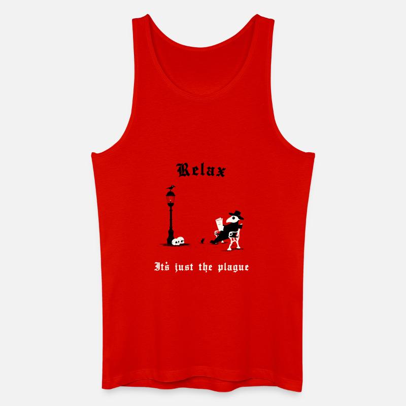 Relax - It's just the plague - Männer Bio Tank Top - Rot