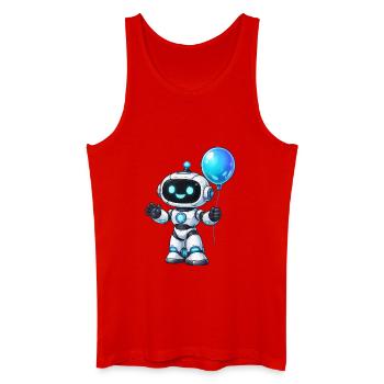 Petit robot avec ballon - Débardeur bio Homme - rouge - Devant