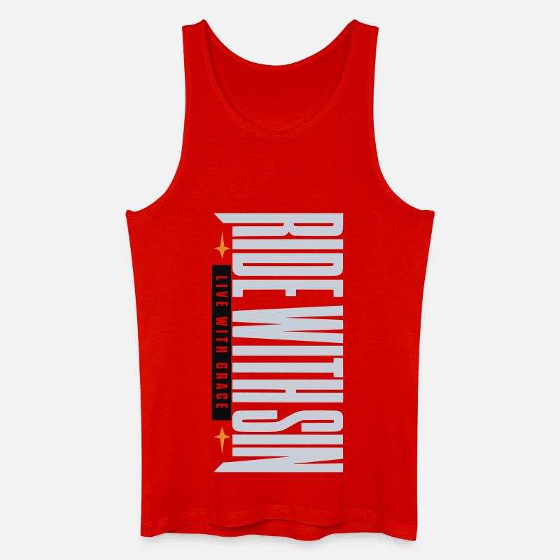 Sinners Live With Grace - Männer Bio Tank Top - Rot