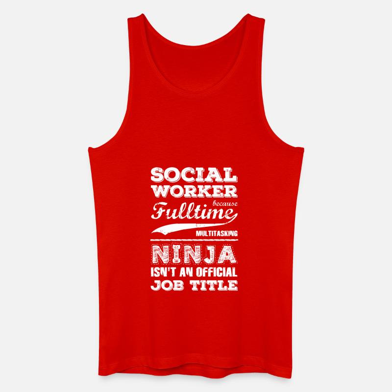Social Worker - Männer Bio Tank Top - Rot
