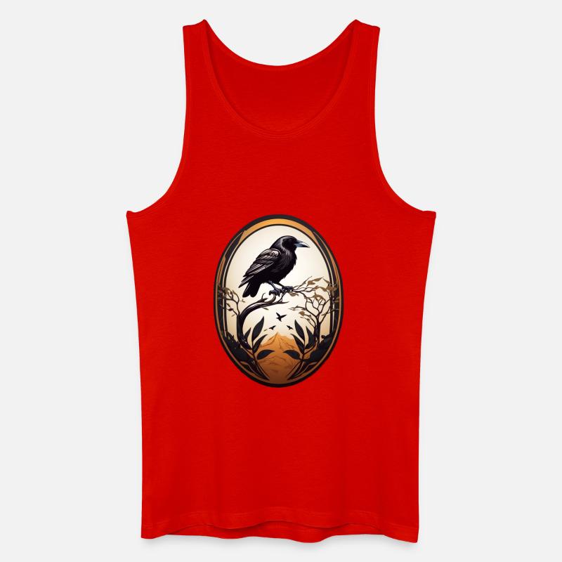 Schwarzer Rabe - Männer Bio Tank Top - Rot