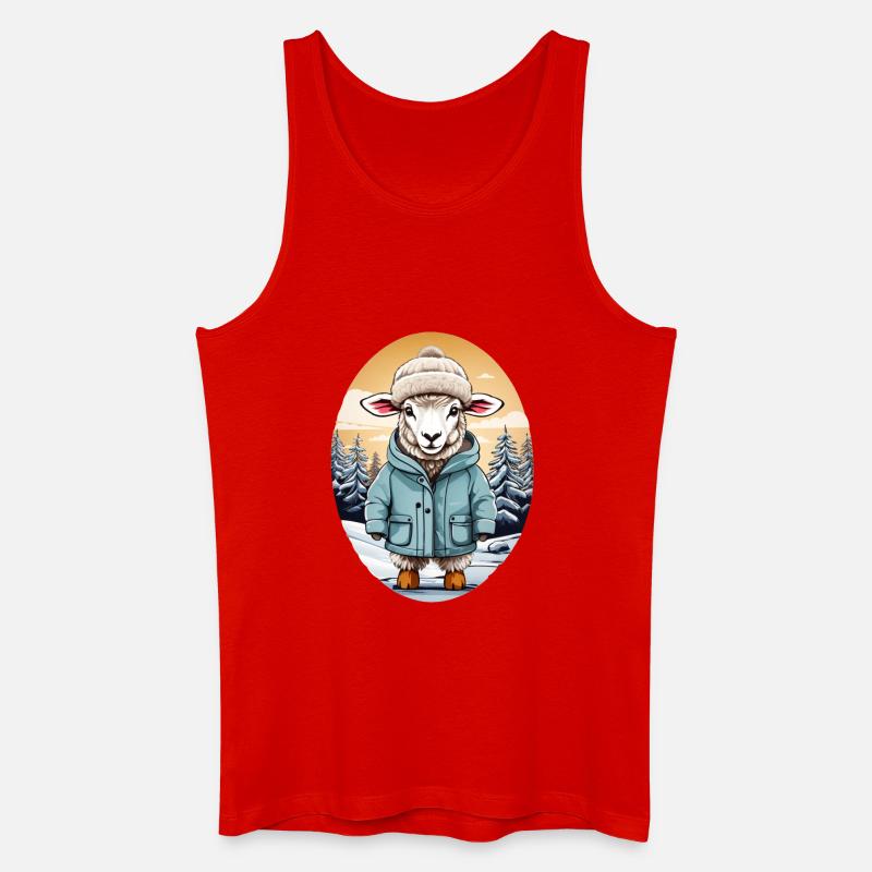 Süßes Schaf - Männer Bio Tank Top - Rot