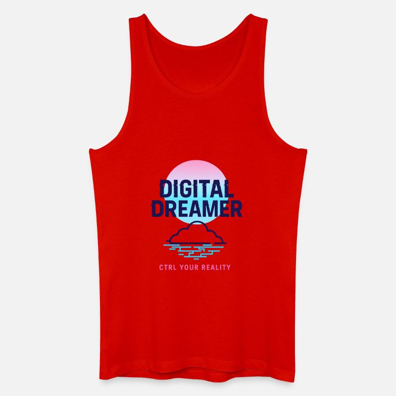 Digital Dreamer - Männer Bio Tank Top - Rot