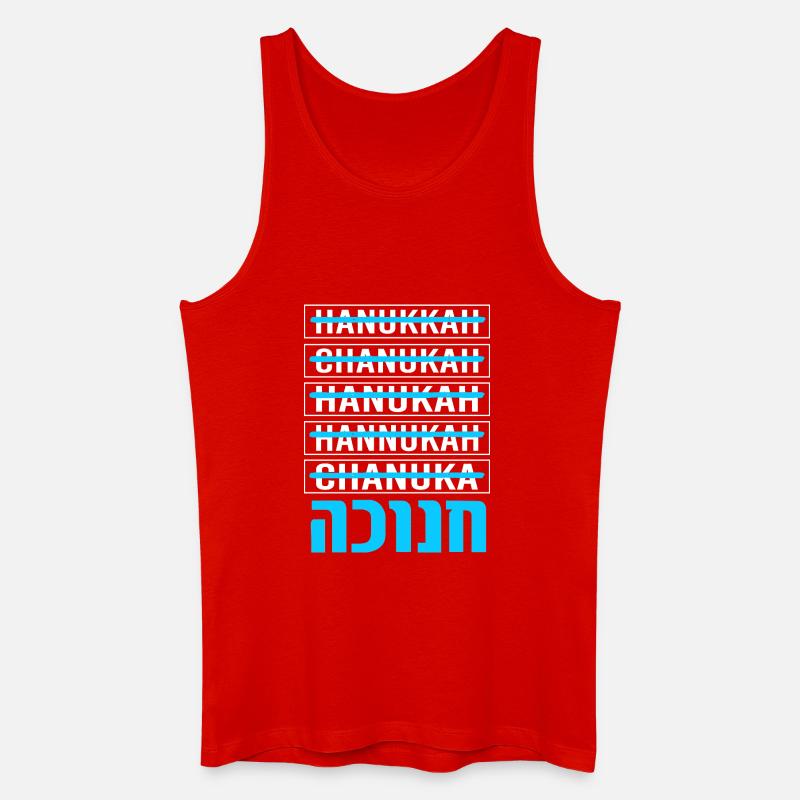 Hanukkah Chanukkah Hanukah - Männer Bio Tank Top - Rot