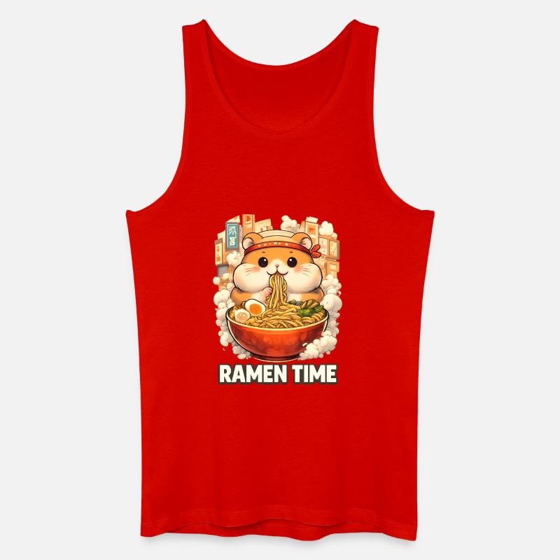 Ramen Hamster  - Männer Bio Tank Top - Rot