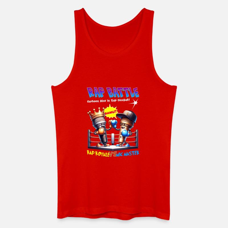 Rap Battle Mikrofon Battle - Männer Bio Tank Top - Rot