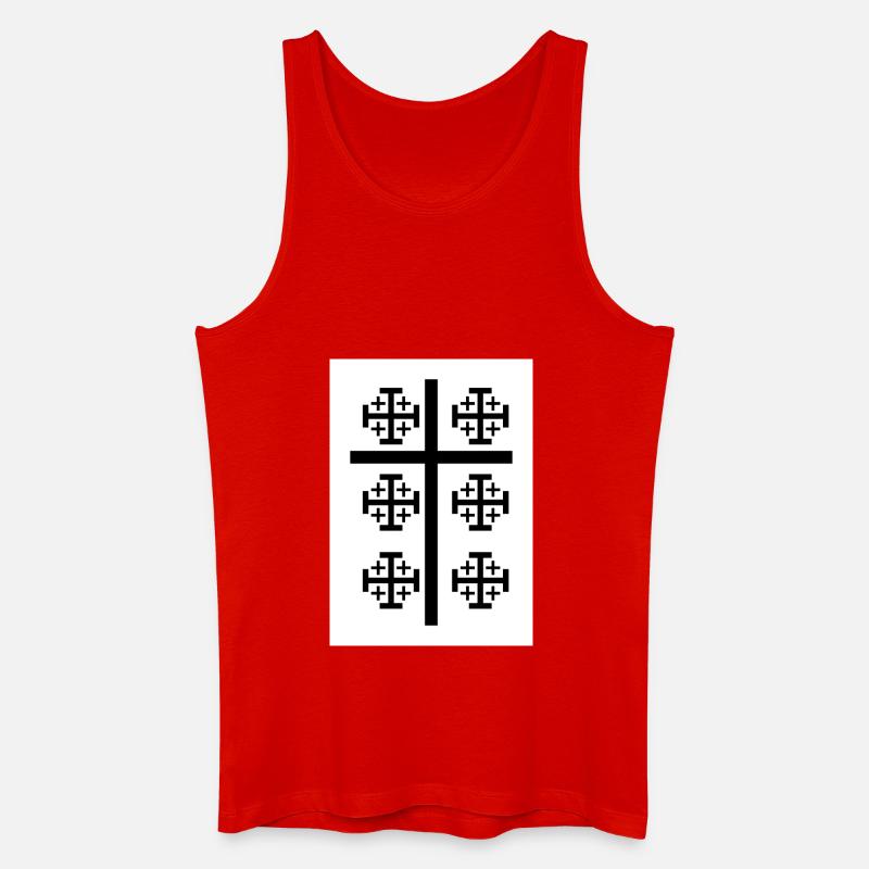 Kreuz - Männer Bio Tank Top - Rot