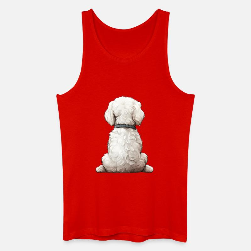 Bichon Frise - Männer Bio Tank Top - Rot