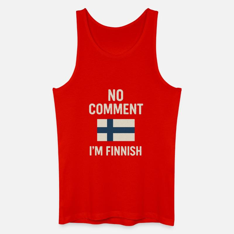 Finnische Flagge. Kein Kommentar - Männer Bio Tank Top - Rot