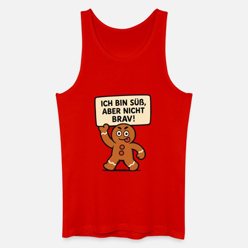 Ich bin süß, aber nicht brav - Männer Bio Tank Top - Rot