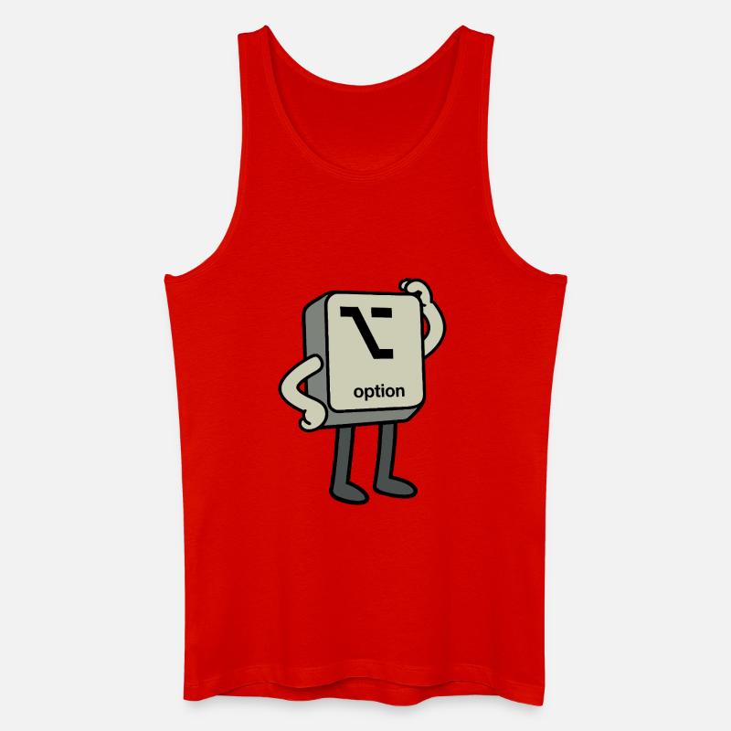 Option-Button - Männer Bio Tank Top - Rot